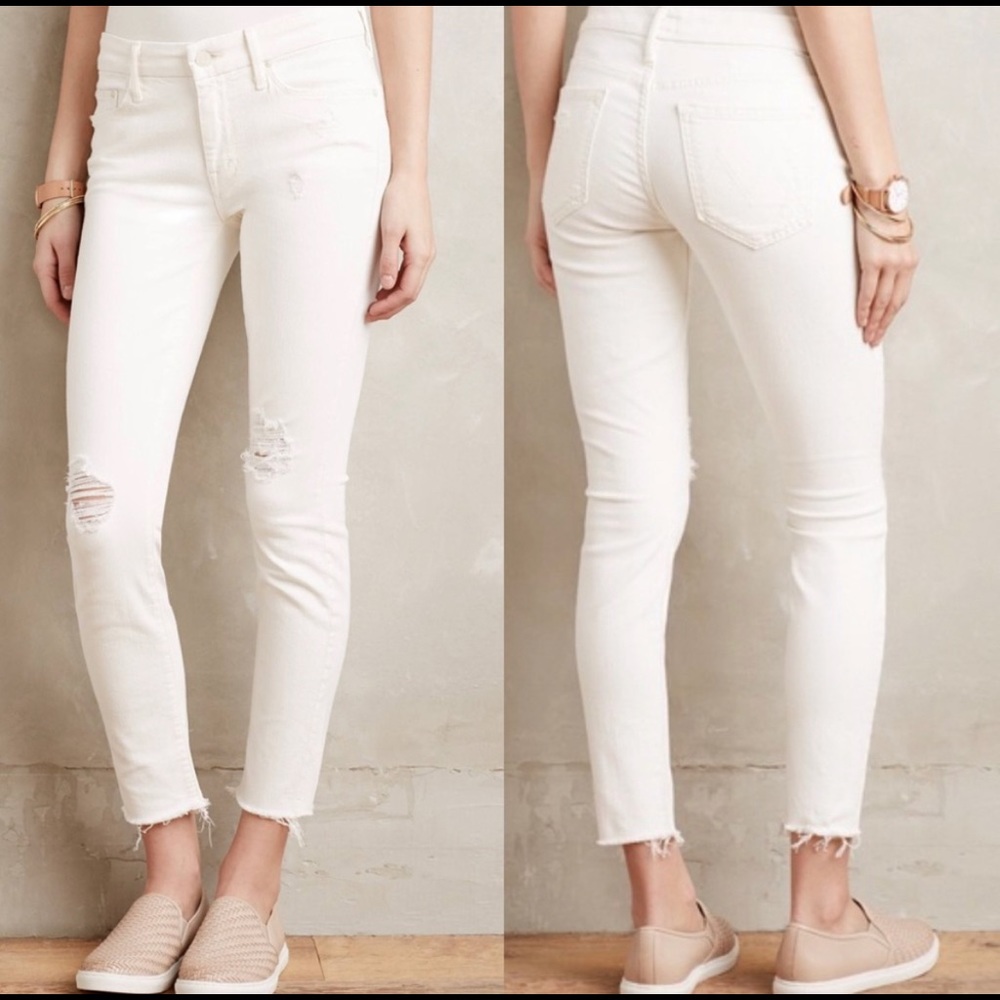 Mother Looker Ankle Fray Tea and Biscuits denim 26